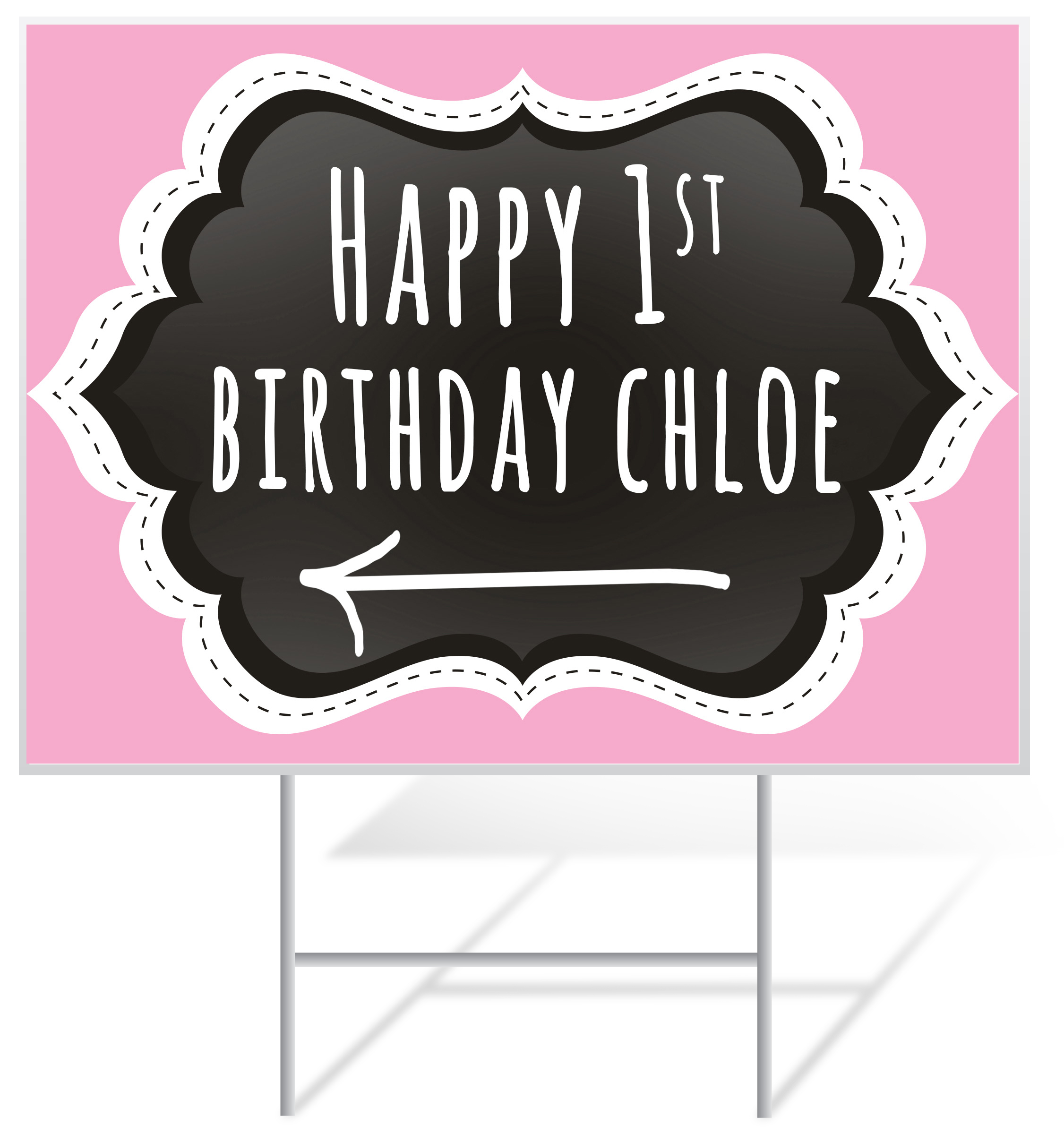 Happy Birthday Lawn Sign Example | LawnSigns.com