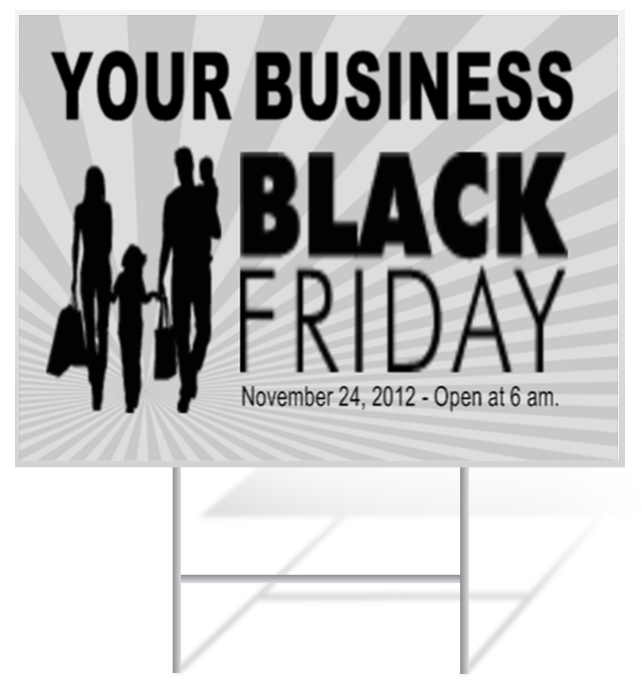 Black Friday Lawn Sign Example | LawnSigns.com