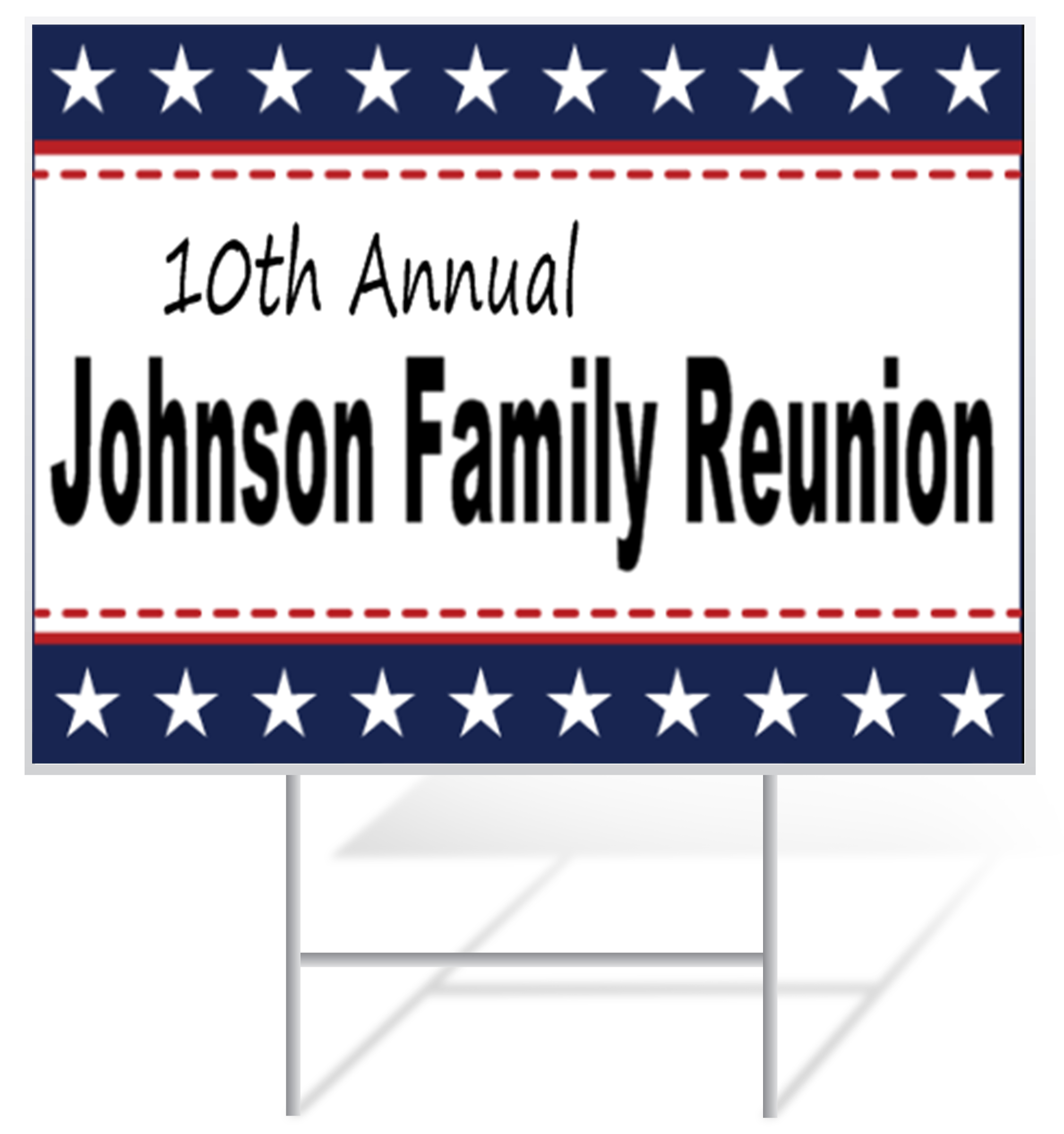 Family Reunion Lawn Sign Example | LawnSigns.com