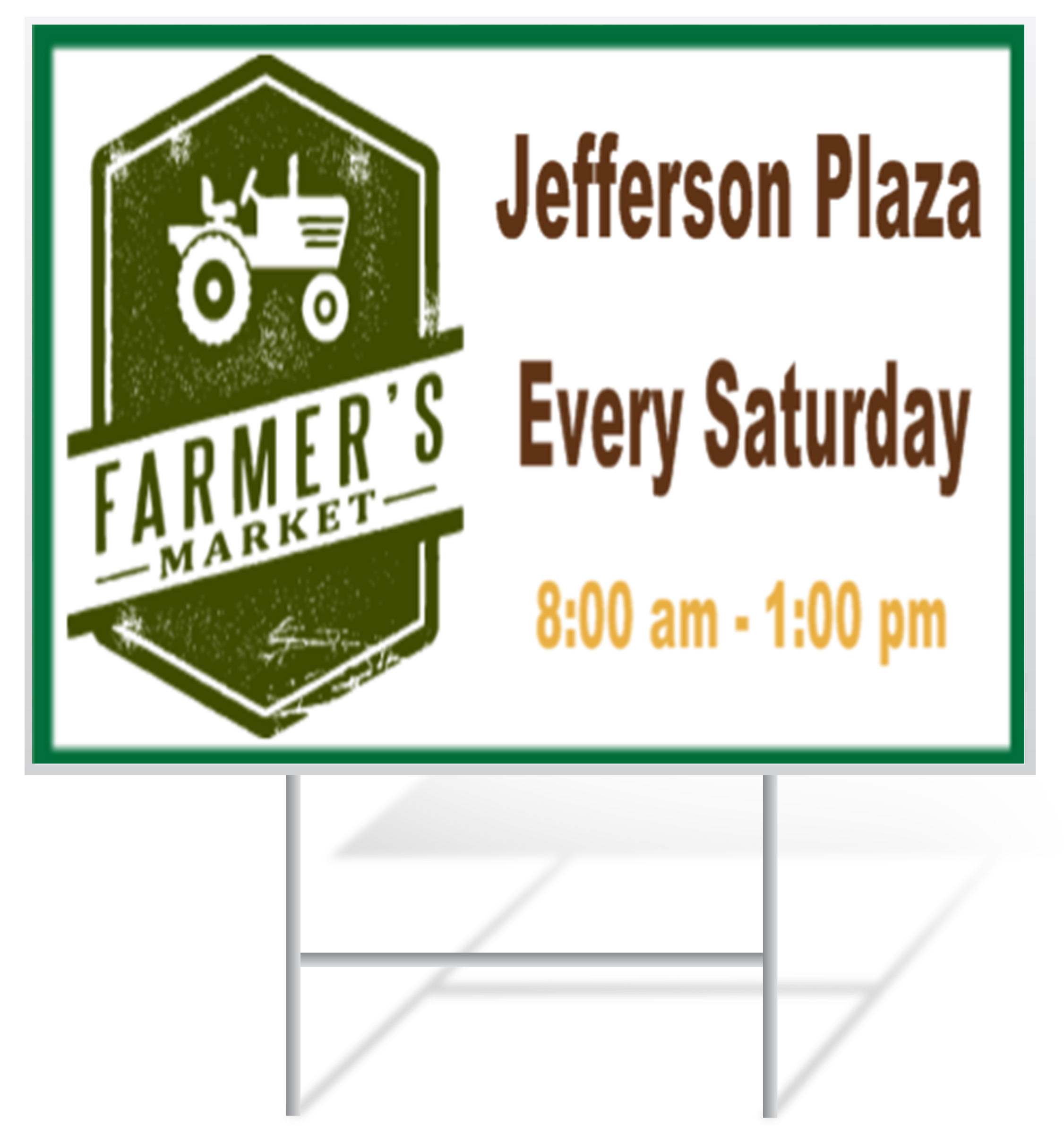 Farmers Market Lawn Sign Example | LawnSigns.com