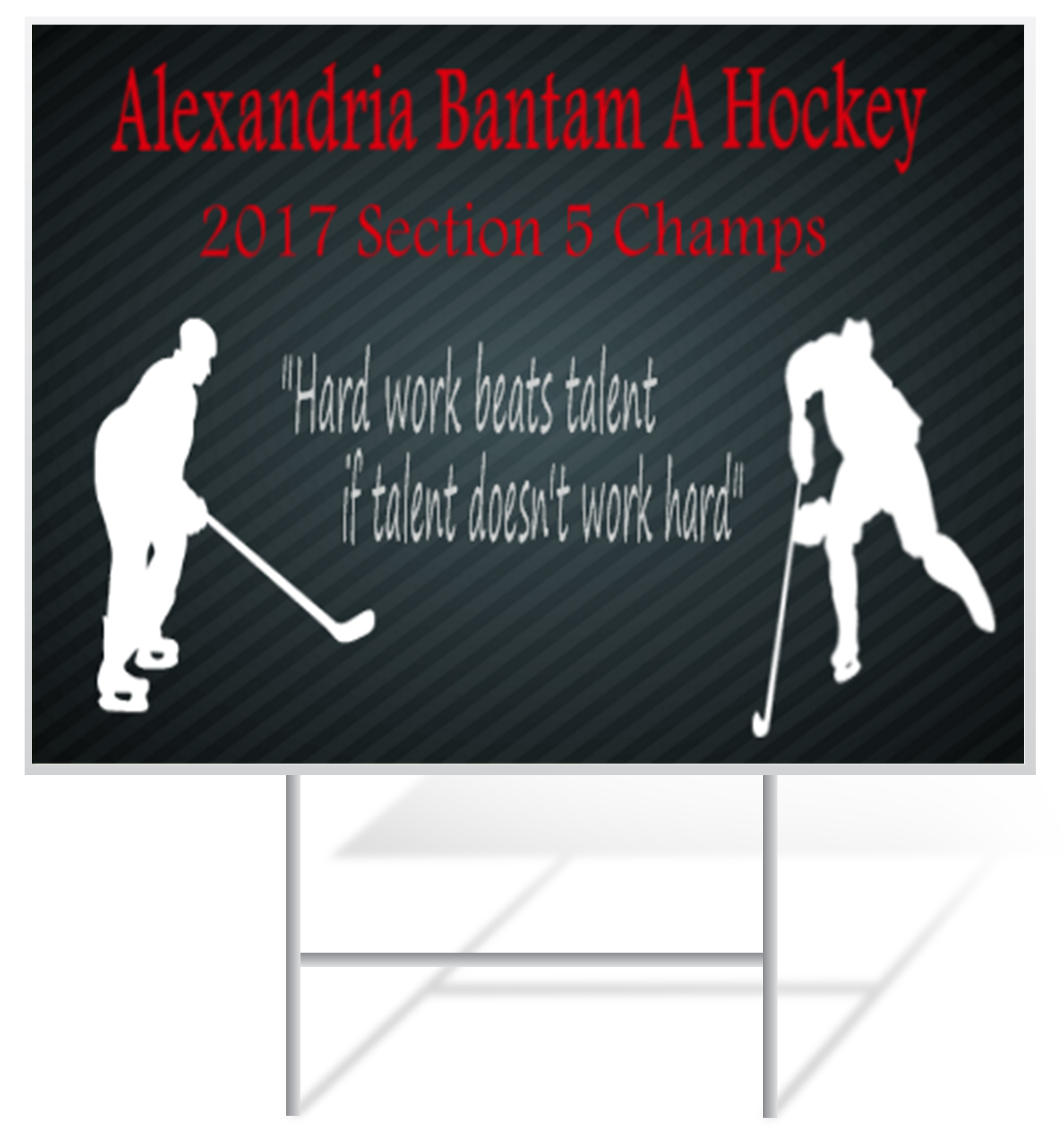 Hockey Lawn Sign Example | LawnSigns.com