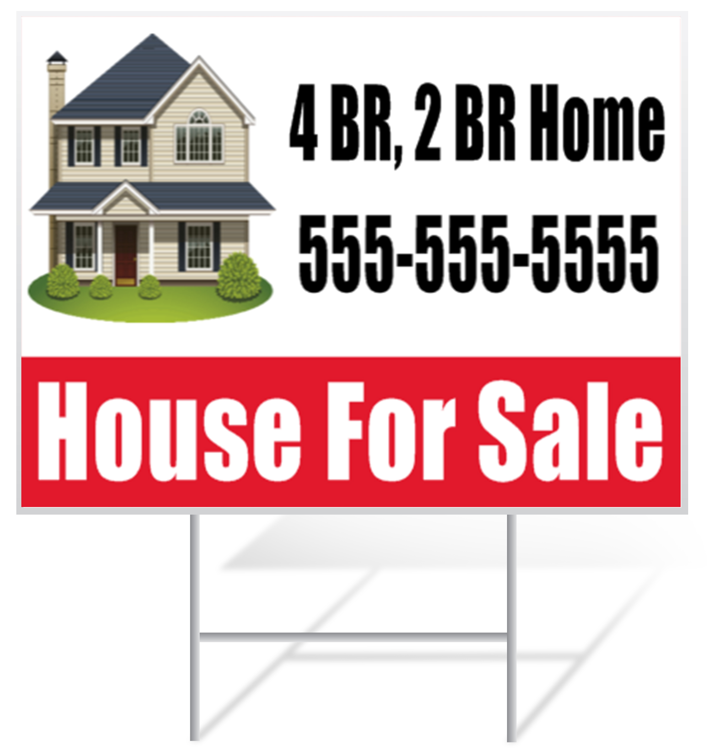 For Sale Lawn Sign Example | LawnSigns.com