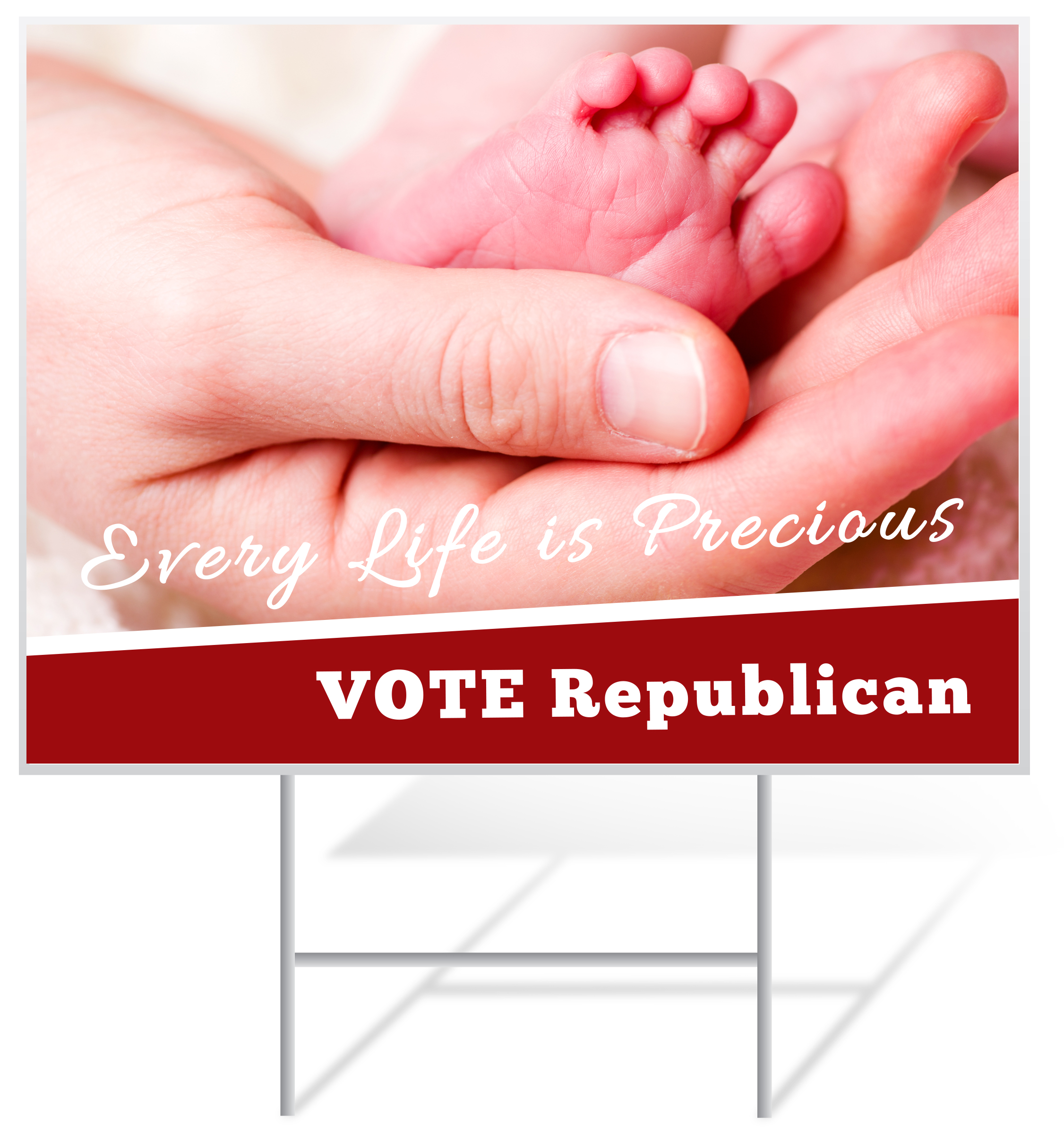 Republican Lawn Sign Example | LawnSigns.com