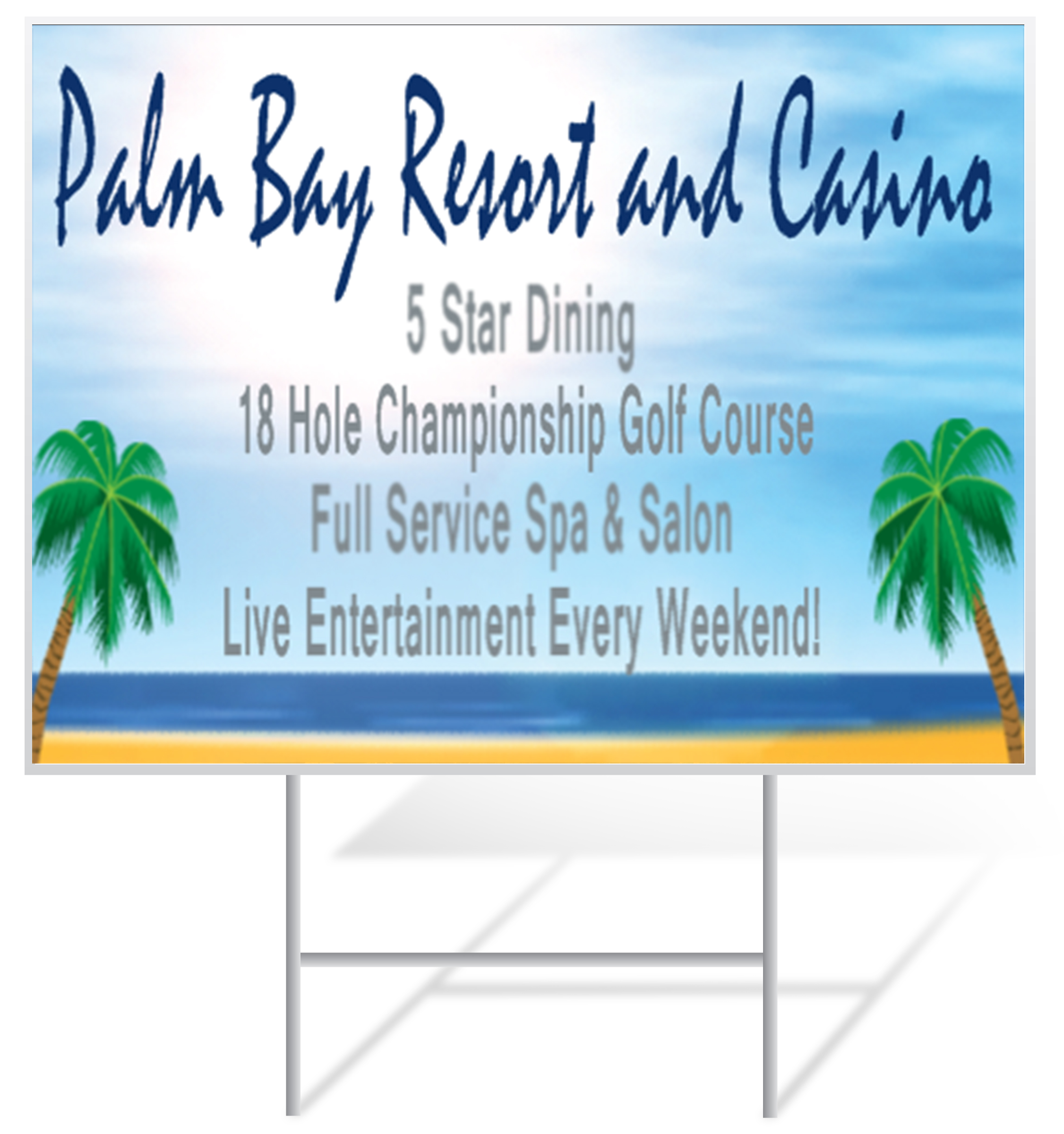 Resort Lawn Sign Example | LawnSigns.com