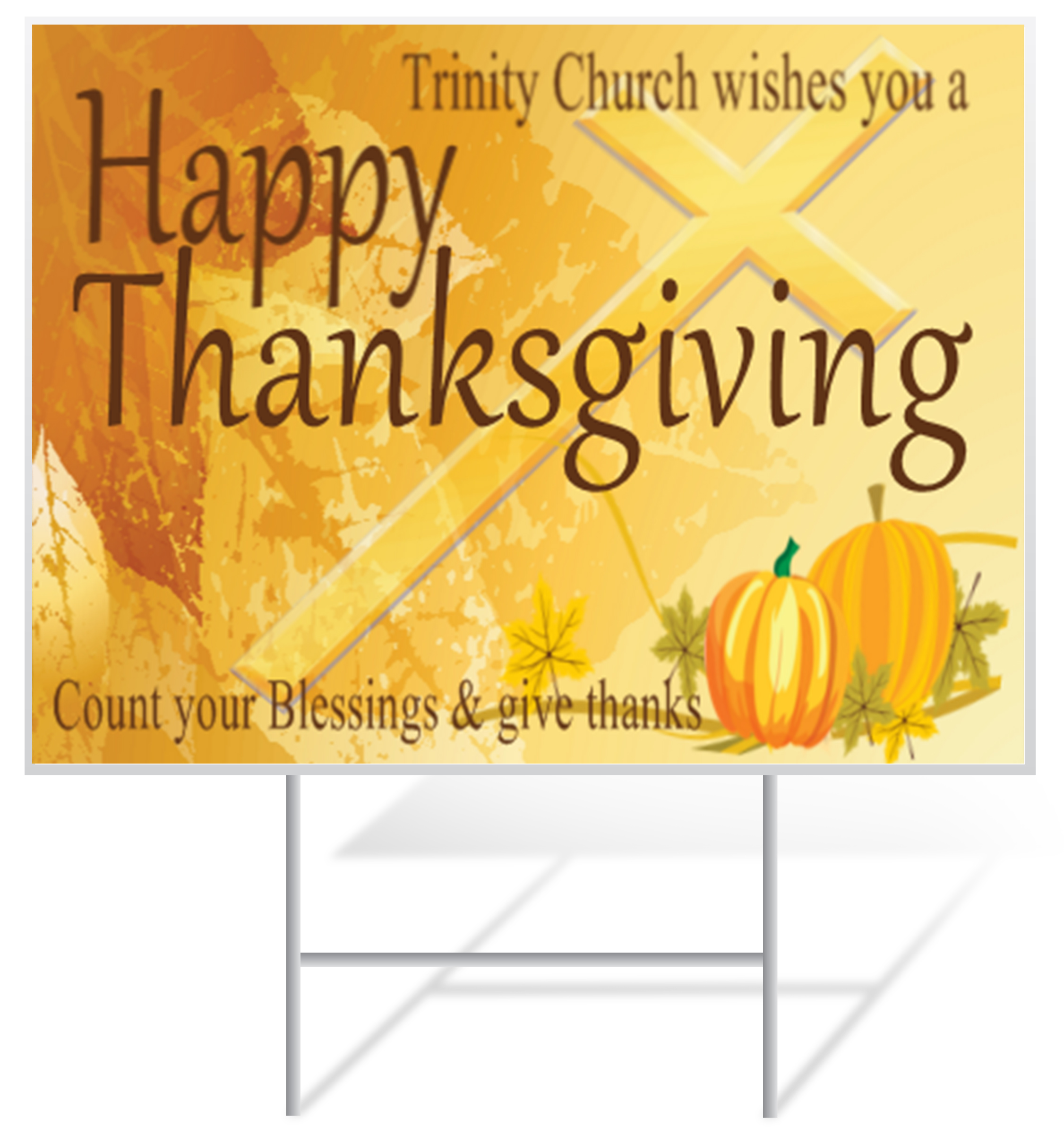 Thanksgiving Lawn Sign Example | LawnSigns.com