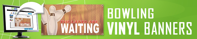 Bowling Vinyl Banners | LawnSigns.com