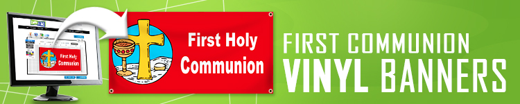 First Communion Vinyl Banners | LawnSigns.com
